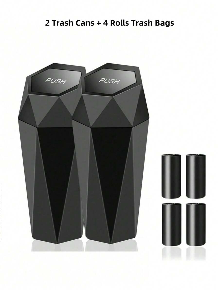 Car Trash Can Bin With Lid - Universal Vehicle Mini Leakproof Garbage Can Bin,Multipurpose Organizers And Storage Solutions, Can Organizer Storage For Front Back Seat Accessories For Auto Office Bedroom Home