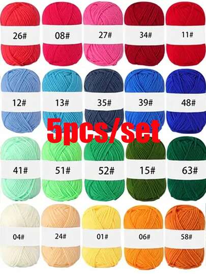 EDCUEBE7 Bộ 3 cuộn len, khoảng 24g mỗi cuộn, nhiều màu sắc, mềm mại và có độ dài thoải mái, thích hợp cho việc móc len. Loại len đa năng này rất lý tưởng cho các dự án móc len như túi xách, quần áo và thảm, là món quà DIY lý tưởng cho Ngày Valentine (như túi xách và túi ren).