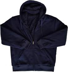 Lined Hoodies For Men Heavyweight Full Zip Up Sweatshirt Thick Fleece Jackets Winter Warm Coats