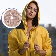 1 par de cordones de 120 cm de color champán con adornos de rhinestone. Cordones deportivos DIY elegantes adecuados para zapatillas y zapatos casuales.