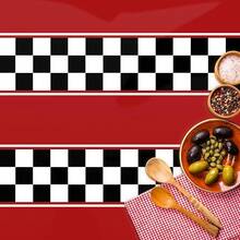 TendenciaPaquete de 3 manteles de coche de carreras a cuadros – decoraciones de fiesta de cumpleaños para coche de carreras, manteles de fiesta infantiles, 54 x 108 pulgadas, rectangulares desechables paraCalidad premium - Rojo Negro Blanco Cuadros - Ver 8
