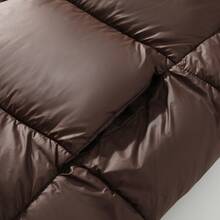 Men's Zip-Up Hooded Padded Vest - Coffee Brown - View 6