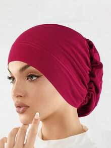 女士弹力头巾 - 弹性全包覆式癌症化疗帽，柔和灰色 - 适合日常、节日、术后佩戴 - 易于护理且佩戴稳固 - 理想的生日/母亲节礼物、宗教场合、优雅头饰、耐用结构、头部遮盖物、特殊场合睡眠帽 - 顏色 - 查看 18