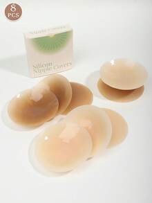 女士透气硅胶隐形乳贴，防水防汗，女性专用乳贴，防止穿衣不慎脱下，文胸配件，无肩带文胸，粘性文胸，适合返校装、睡衣、连衣裙、礼服、比基尼，可清洗可重复使用的硅胶隐形乳贴 - 彩色 - 查看 6