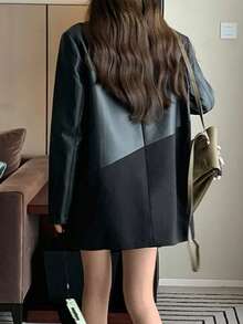 Nueva blazer de mujer con combinación y tela. Una blusa casual de oficina para mujer, una chaqueta ligera y cómoda de color negro para primavera y otoño. La mejor opción para looks frescos y con estilo. Se puede usar como ropa de calle o para festivales. También es adecuada para diversas ocasiones importantes como salidas diarias, reuniones, fiestas, bodas, etc.