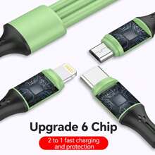 3-In-1 Usb-C Charging Cable (Apple MFi Certification), USB-C Android Compatible With Iphone 14/13/12/11/S24/S23/S22/S21, Universal Efficient Charging Adapter-Data Transmission Is Not Supported