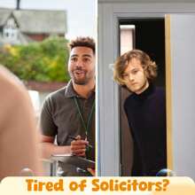 Funny No Soliciting Sign For House Door - Small No Soliciting Sign For Front Door Hanging, No Solicitors Signs For Office Home, Please Do Not Knock Or Ring Doorbell Signs