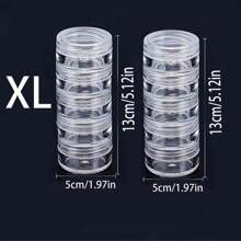 1/5/10pcs Five-Layer Storage Box S/L/XL Christmas Halloween Holiday Jewelry Jewelry Storage And Packaging Medicine Box One-Piece Anti-Oxidation Bracelet Multi-Layer Desktop Portable Storage Nail Art Storage Box Travel Skin Care Products Cosmetics Pigment Paste Sequins Sticky Body Packaging Box 1 Set