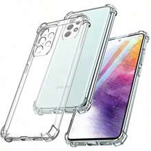 适用于 Galaxy S25 Ultra S24 Ultra S23 Ultra S22 S21 FE A05 A06 A16 A26 A36 A56 A14 A24 A34 A54 A15 A25 A35 A55 水晶透明防震手机壳软 TPU 保险杠防刮保护套，适用于红米手机系列 - 無色 - 查看 2