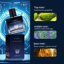 1.7 盎司/50 毫升男士持久古龙水，木质花香，浓郁香味吸引女性，香气清新纯净，可补充旅行香水，约会必备 - 藍 - 查看 2