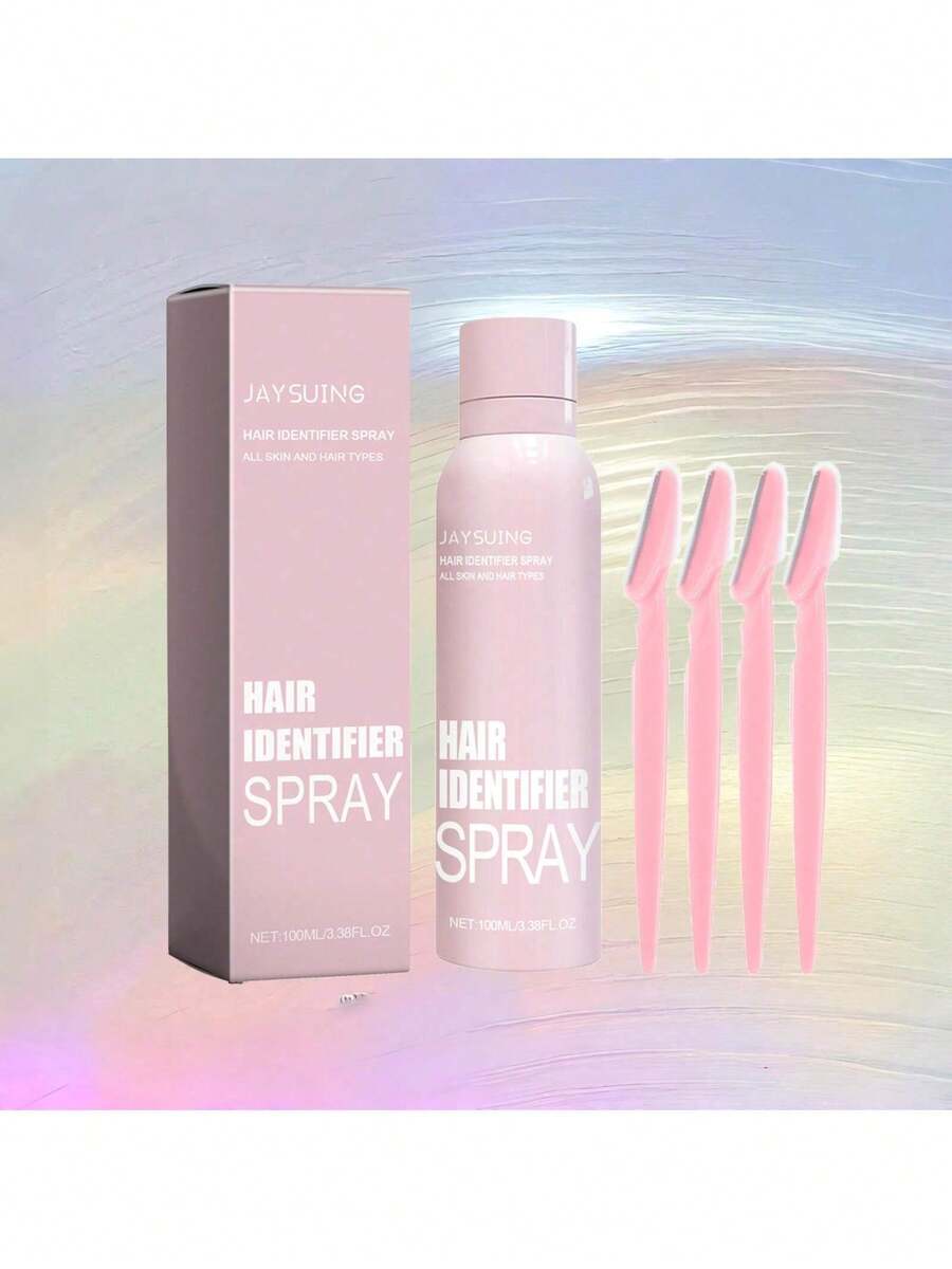 Facial Hair Removal Spray- Easily Removal Face Hair Softens Face Hair Facial Skin Cleaning And Mild Hair Removal Spray - 粉色 - 查看 1