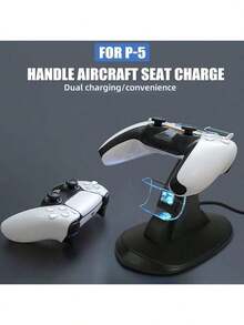 Estación de carga del controlador de Playstation5, soporte de carga dual para controladores de Playstation 5, con protección de carga, chip inteligente incorporado que proporciona protección contra sobrecarga y sobrecalentamiento, con cable de carga tipo C