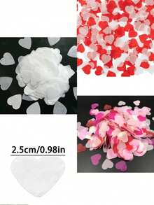 1000/3000pcs Heart-Shaped Confetti, Suitable For Bridal Shower Decor, Wedding Decor, Engagement Decor, Wedding Table Decor, Wedding Supplies, Party Decor, Engagement Party Decor, Wedding Party Favors, Confetti, Wedding Decor Party Favors, Room Decor, Bride - Multicolor - View 10