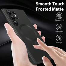 哑光黑磁吸TPU Magsafe磁吸保护壳,兼容三星Galaxy S24 S25 S22 S23 Ultra Plus S20 S21 FE Note 20 A35 A55 A05 A15,柔软TPU材质,也适用于17 Air 16 E 15 14 13 12 11 Pro Max Plus,春季生日礼物,国际版,非国内版 - 黑色 - 查看 3