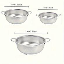 Stainless Steel Multipurpose Colander - Thick Mesh Basket With Dual Handles For Draining And Rinsing Fruits And Vegetables,Kitchen Items For Ultimate Kitchen Efficiency With Cozy Fall& Winter Styles - Silver - View 10