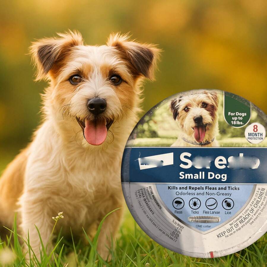 1 Pack Flea & Tick Collar For Small Dogs Under 18 Lbs - 8-Month Protection Each, Plant-Based Formula, Waterproof & Odorless - Như Hình Ảnh - Xem 1