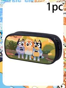 Bluey حافظة أقلام/كرتون/بلوي/أنيقة محمولة/مدمجة/حرم جامعي/ملونة/فتاة/طالبة//عادية/ديكور حفلة/هدية