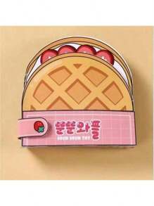 One Size Homemade Waffle Paper Toy Book For Quiet Book, Food Crafting, And Cute Paper Dolls With Materials For Decompression And Scrapbooking