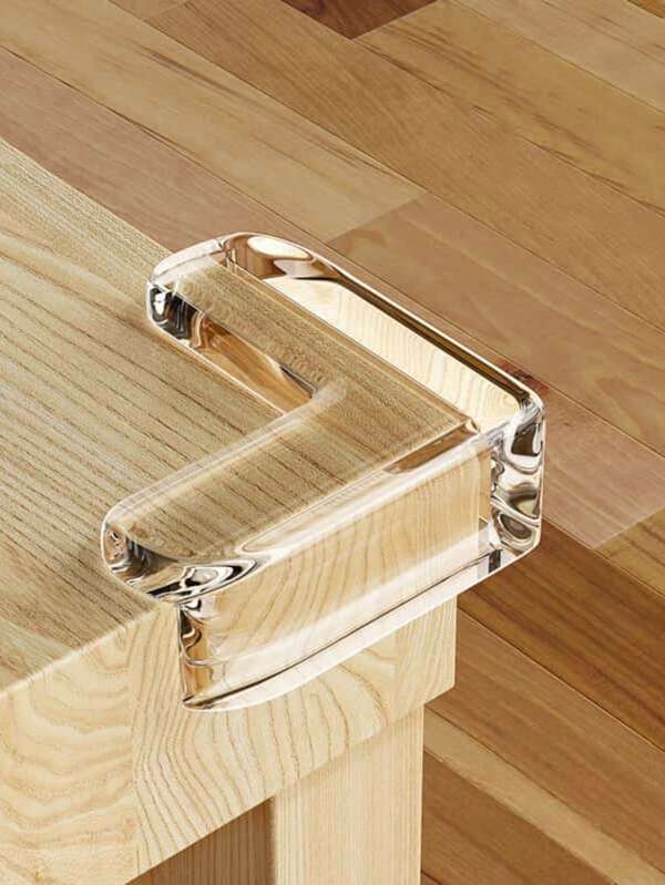 4 pièces Protège-coins de table, protecteurs de coins en silicone transparent pour prévenir les chocs et les blessures, protéger les meubles, les armoires, les bords en verre
