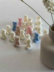 9/4pcs Cute Mini Bear DIY Scented Candles Graduation Birthday Gifts ,Room Decoration,Home Atmosphere - Multicolor - View 6