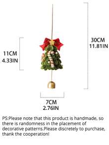 Handmade Cute Christmas Tree Hanging Ornament, Car Decor, Christmas Decoration, Christmas Tree Ornament, Holiday Scene Decor (Decoration Pattern Placement Is Random)