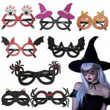 1pc Halloween Party Costume Makeup Funny Glasses, Demon Ghost Festival Atmosphere Glasses Frame