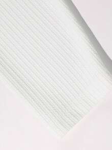 男士V领条纹针织衫，长袖T恤，针织面料，休闲风格，优雅复古风，V领亨利领设计，简约设计，细节之处尽显匠心 - 白色 - 查看 9