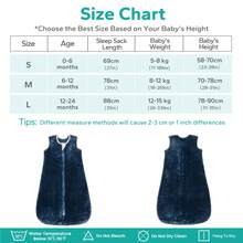 1.5 Tog Flannel Baby Wearable Blanket Warm Toddler Sleeping Bag For All Season - Navy - View 5