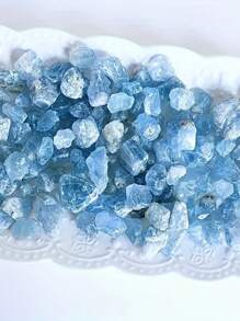 QYDCX 50/100/200g Cluster de Cristal Cru de Celestita Azul - Pedras de Cura Boho para Joalheria DIY e Decoração Doméstica | Espécimes Minerais Azul Celeste com Detalhes de Cristal, Decoração Mineral Calmante, Suprimentos Artesanais Metafísicos