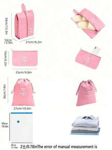 Set de 10 bolsas organizadoras de viaje, bolsa de maquillaje, bolsa de aseo, cubos de embalaje minimalistas de poliéster para accesorios de viaje, artículos esenciales de viaje, mochila de viaje, maleta, mudanza, vuelta al colegio