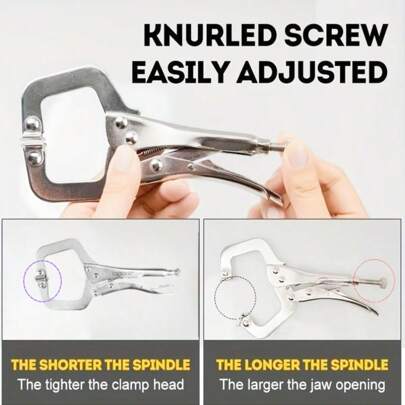 DINGQI 11 英寸锁定 C 型夹、锁定钳、虎钳、可调节焊接夹、重型夹、C 型夹、木工夹、手动夹、管夹，适用于车间、家庭维修、农场和汽车