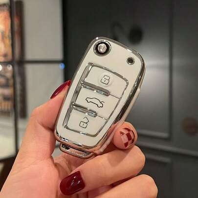 Etui ochronne na kluczyk samochodowy z TPU, pasujące do Audi A1 A3 A6 C5 C6 Q3 Q2 Q7 TT TTS R8 S3 S6 RS3 RS6 A4