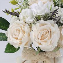 Artificial Rose Bridal Bouquet, Suitable For Wedding Ceremony, Bridesmaid, Anniversary, Wedding Decoration, Wedding Gift Valentine's Day Accessories - Multicolor - View 6