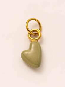 1件INS时尚甜美可爱十二月爱情不锈钢吊坠，18K镀金，抗氧化，适合DIY首饰、项链、手链、耳环、钥匙扣、包包配饰、女士首饰礼物、钱包配饰、吊坠、DIY配件，适合妻子和母亲自由搭配 - 彩色 - 查看 12