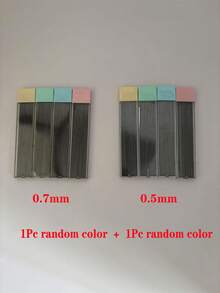 100/200支/盒 0.5/0.7毫米自动铅笔芯，2B铅笔芯。学生学习书写绘画文具，家居用品，返校礼物，返校季学校办公用品 - 多色 - 查看 14