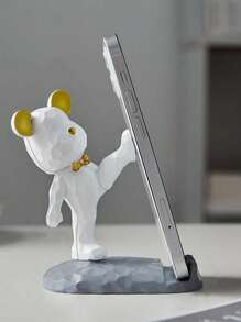 1pc Cartoon Bear Shaped Phone Stand, Compatible With Both Mobile Phones And Tablets, Suitable For Desktops, Bedside Tables, Living Rooms, Study Rooms, Bedrooms, Gifts, Etc. Back To School - Multicolor - View 14