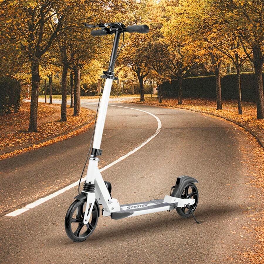 2025 New Adult Two-Wheel Foldable Urban Commuter & Campus Pedal Scooter, Adjustable Height Kick Scooter With One-Touch Folding Footboard