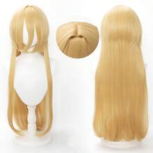 YEWELL 26 Inch Jellyfish Straight Bangs Wig, Synthetic Heat Resistant Wig, Pink, Blue, Green, Black, Gold, White Long Straight Hair Wig, Suitable For Women, Easy To Manage Synthetic Heat Resistant Wig, Middle Part Straight Hair Wig, Natural Soft Fiber Wig, Suitable For Women's Daily Wear - Multicolor - View 17