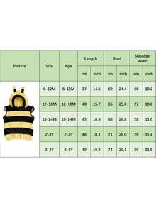 Kid Halloween Costume, Sleeveless Striped Hooded Vest With Wings Cosplay Bee Costume - Yellow - View 8