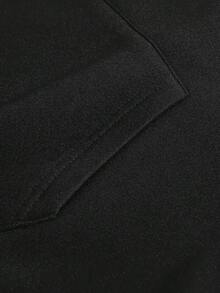 Sudadera con capucha unisex de otoño/invierno - Sudadera con estampado de vaca linda, ajuste holgado, sudadera con capucha con bolsillos frontales, sudadera casual gris claro (lavable a máquina), ropa de primavera/verano, tela suave, artículo esencial, elegante y versátil, tela cómoda, talla para adultos - Negro - Ver 5