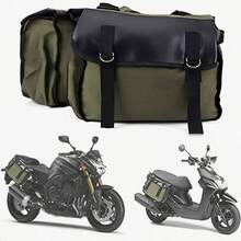 Bolsa universal de viaje para sillín de motocicleta, ciclomotor, scooter, bolsa lateral ,Alforjas De Viaje Universal Para Motocicleta O Scooter,Alforjas de Motocicleta Bolsa Lateral, Alforja Impermeable para Motocicleta, Bolsa de Viaje Expandible de 17.3L, Bolsa de Equipaje Portátil, Accesorios Generales para Motocicletas - Verde Oliva - Ver 5