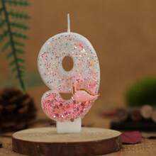 1 buc Lumânare Digitală Creative Cu Dispozitiv Decor Tort Lumânare, Lumânare Digitală Strălucitoare Roz Deschis 0-9, Potrivită Pentru Tort De Ziua De Naștere, Petrecere Mare De Festivaluri - Baby Pink - Vizualizare 11