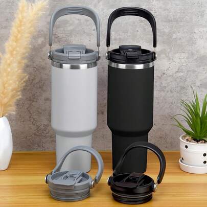 40 盎司替换翻盖杯盖，适用于 旅行杯盖，翻盖与 不锈钢真空隔热杯兼容