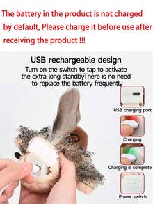 1 件随机颜色猫玩具，互动逼真的知更鸟飞翔和飘动猫薄荷，羽毛用弹力绳悬挂，自动鸣叫小猫玩具，适合室内猫自玩麻雀鸟设计宠物毛绒玩具可咀嚼耐用猫吱吱叫玩具，适合猫和狗互动供应宠物仿真鸟毛绒玩具带声音 - 棕色 - 查看 3