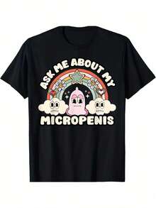 Ask Me About My Micropenis Funny Inappropriate Adult Humor T-Shirt 2025 Comfortable & Fashionable - màu đen - Xem 1