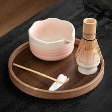 1件/4件/7件宋代抹茶碗、抹茶筅、抹茶勺、日式茶碗、搅拌器、茶筅、窑烧器具套装