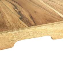 Acacia Wood Rectangular Bed Tray With Stand In Natural Finish Brown, One Size - 1 - 查看 7