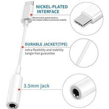 USB C To 3.5mm Headphone Jack Adapter Compatible With Iphone 16/16 Pro/15/15 Pro/Pro Max/Plus, Type C Aux Audio Dongle Cable Cord Compatible With IPad, Galaxy S23/S23/S22/S21Ultra, Note(1-3 Packs)