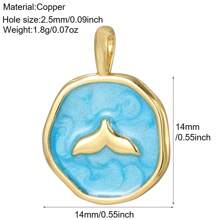 1 pezzo Ciondolo smaltato a mezzaluna, medaglia a forma di cuore, pentagramma a forma di fulmine, ali, cuore, croce, accessori per gioielli fai-da-te, orecchini, collana, braccialetto