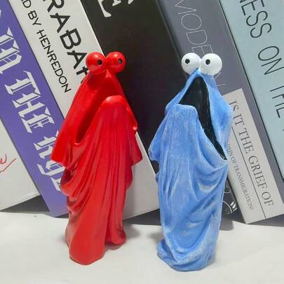 1pc Halloween Resin Decor, Skull, Ghost, Big Eye Monster Funny Creative Figurines, Home Desktop Decoration, Suitable For Holiday Gifts, Festival Scene Decoration, Personalized Dress-Up